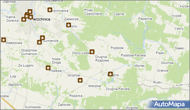 mapa Drugnia Rządowa, Drugnia Rządowa na mapie Targeo