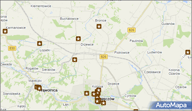 mapa Drzewce-Kolonia, Drzewce-Kolonia na mapie Targeo