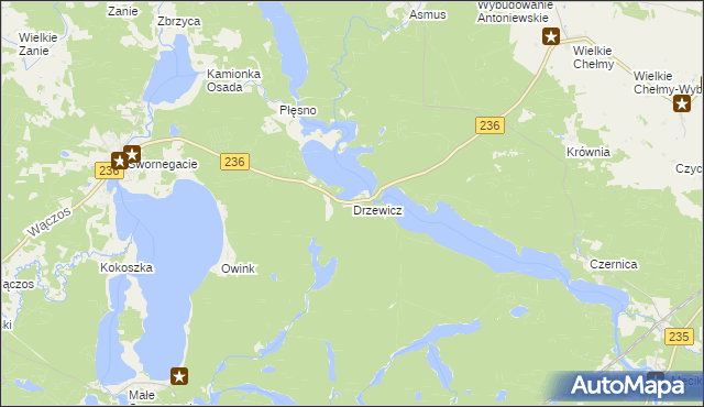 mapa Drzewicz, Drzewicz na mapie Targeo