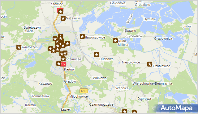 mapa Duchowo, Duchowo na mapie Targeo