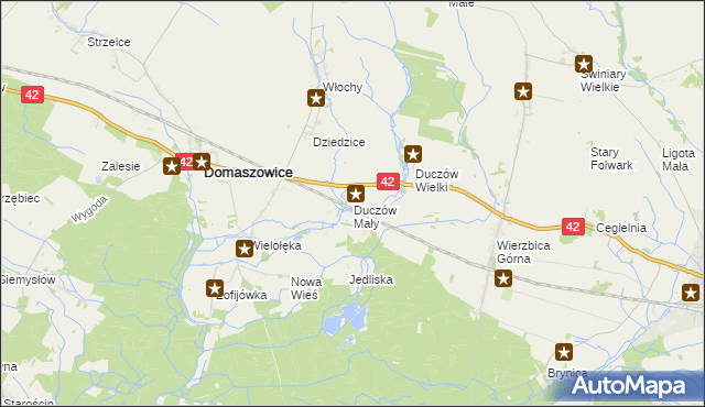 mapa Duczów Mały, Duczów Mały na mapie Targeo