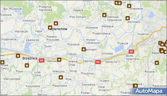 mapa Facimiech, Facimiech na mapie Targeo