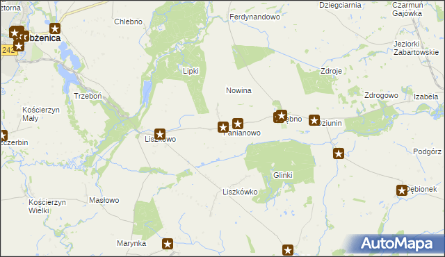 mapa Fanianowo, Fanianowo na mapie Targeo