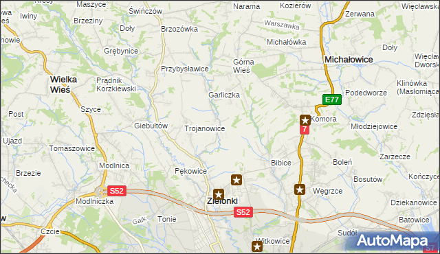 mapa Garlica Murowana, Garlica Murowana na mapie Targeo