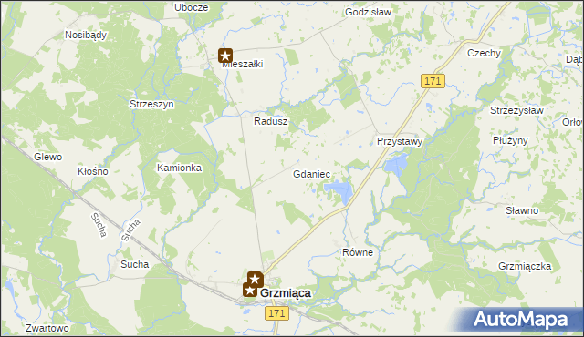 mapa Gdaniec, Gdaniec na mapie Targeo