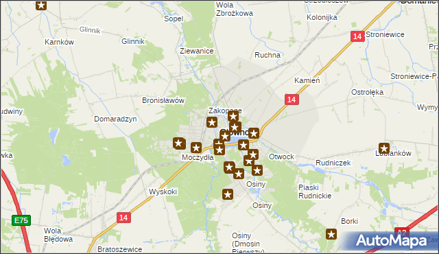 mapa Głowno, Głowno na mapie Targeo