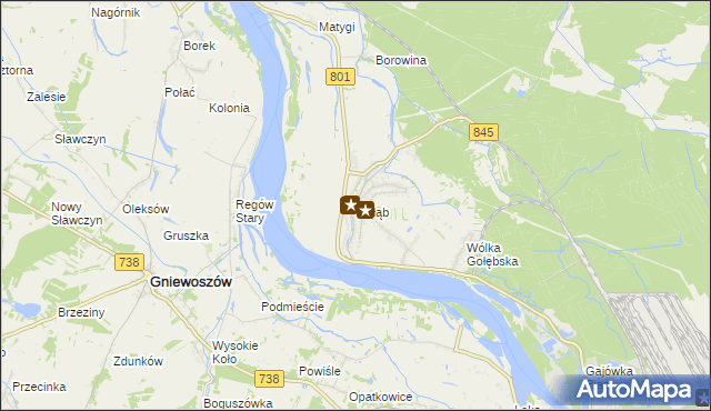 mapa Gołąb gmina Puławy, Gołąb gmina Puławy na mapie Targeo