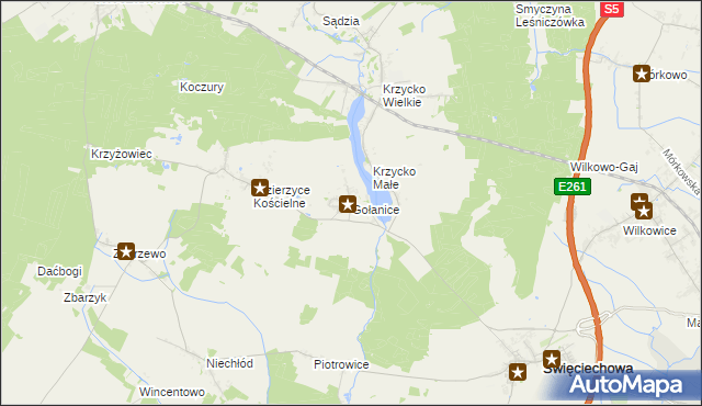 mapa Gołanice, Gołanice na mapie Targeo