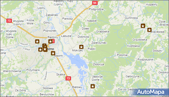 mapa Gołęczyna, Gołęczyna na mapie Targeo