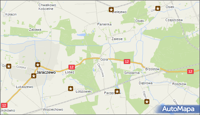 mapa Góra gmina Jaraczewo, Góra gmina Jaraczewo na mapie Targeo
