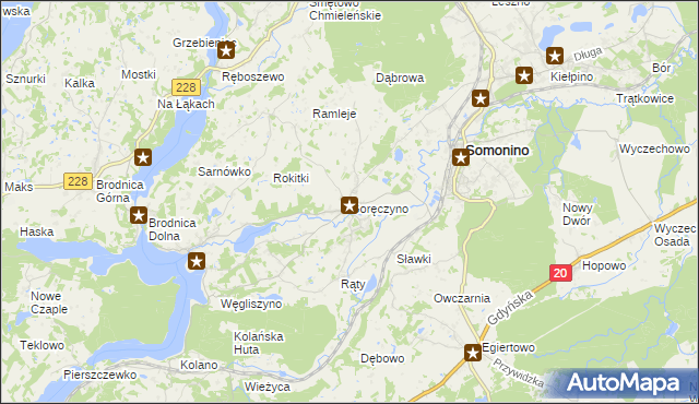 mapa Goręczyno, Goręczyno na mapie Targeo