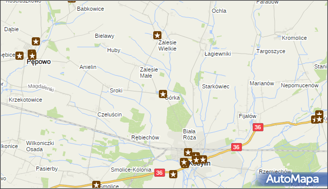 mapa Górka gmina Kobylin, Górka gmina Kobylin na mapie Targeo