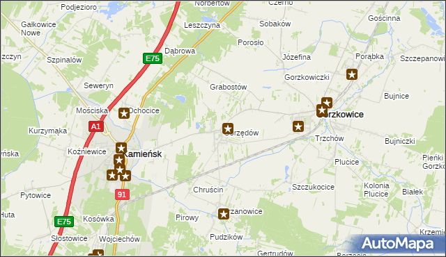 mapa Gorzędów, Gorzędów na mapie Targeo