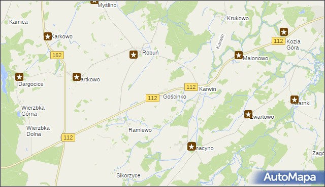 mapa Gościnko, Gościnko na mapie Targeo
