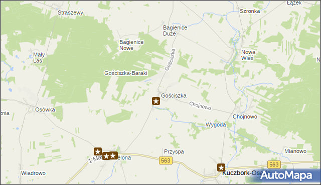 mapa Gościszka, Gościszka na mapie Targeo