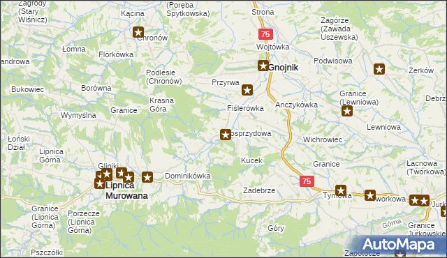 mapa Gosprzydowa, Gosprzydowa na mapie Targeo