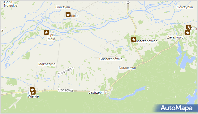 mapa Goszczanówko, Goszczanówko na mapie Targeo