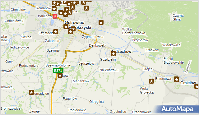 mapa Goździelin, Goździelin na mapie Targeo