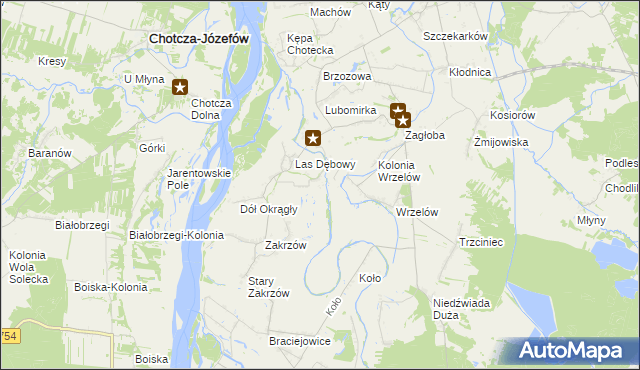 mapa Grabowiec gmina Łaziska, Grabowiec gmina Łaziska na mapie Targeo