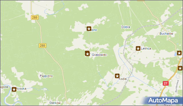 mapa Grabowiec gmina Świdnica, Grabowiec gmina Świdnica na mapie Targeo