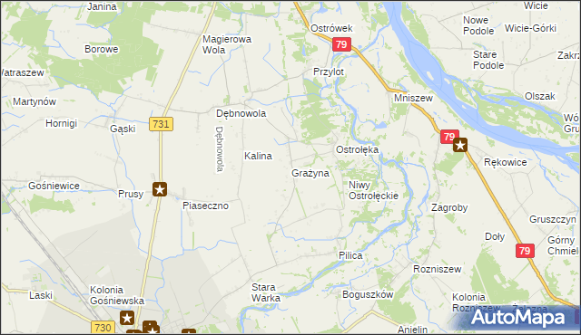 mapa Grażyna, Grażyna na mapie Targeo