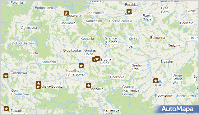 mapa Grudna Górna, Grudna Górna na mapie Targeo