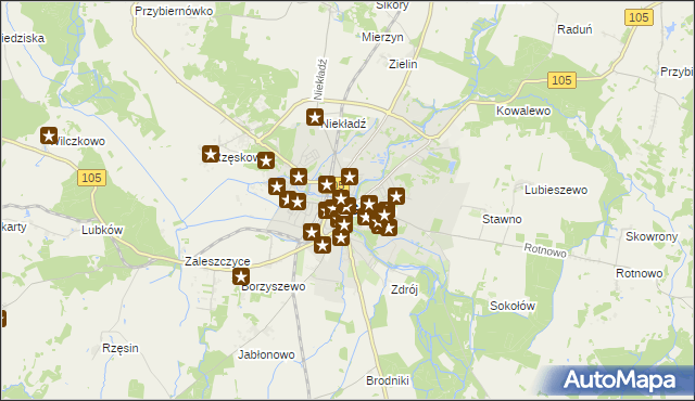 mapa Gryfice, Gryfice na mapie Targeo