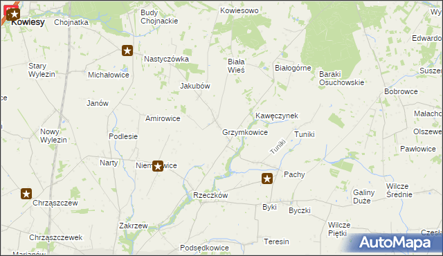 mapa Grzymkowice, Grzymkowice na mapie Targeo