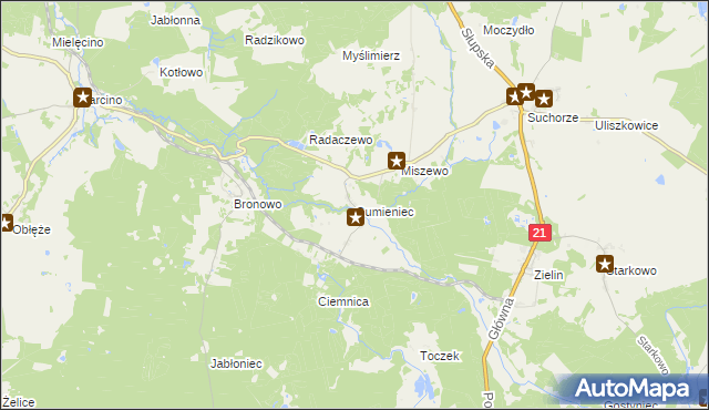 mapa Gumieniec, Gumieniec na mapie Targeo