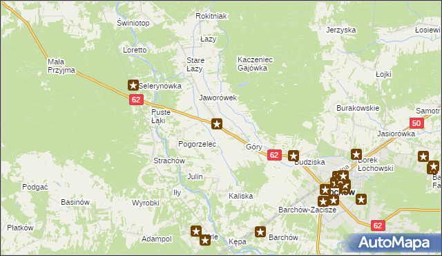 mapa Gwizdały, Gwizdały na mapie Targeo