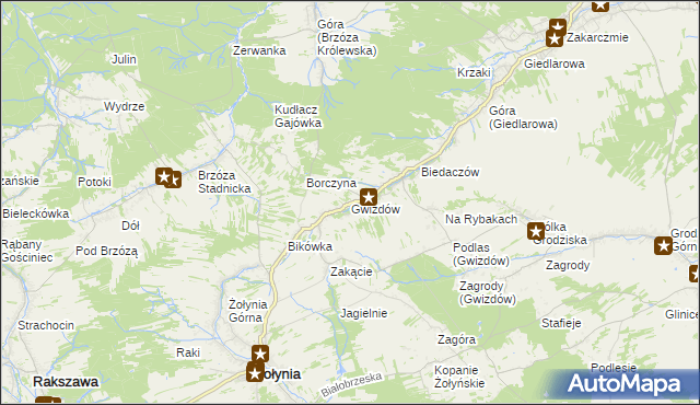 mapa Gwizdów gmina Leżajsk, Gwizdów gmina Leżajsk na mapie Targeo