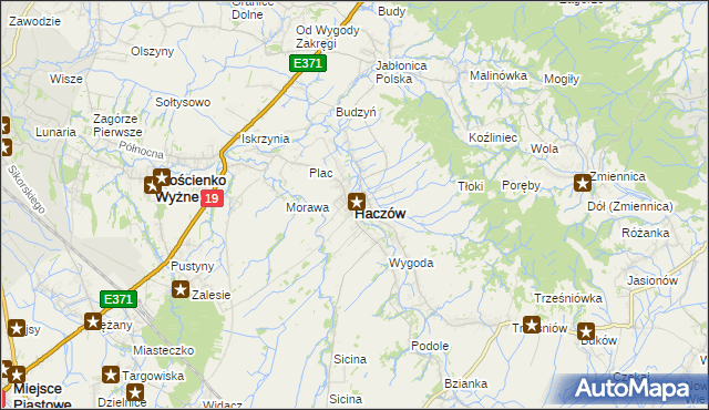 mapa Haczów, Haczów na mapie Targeo