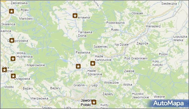 mapa Hadle Kańczuckie, Hadle Kańczuckie na mapie Targeo