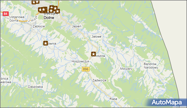 mapa Hoszów, Hoszów na mapie Targeo