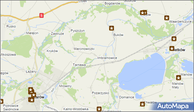 mapa Imbramowice gmina Żarów, Imbramowice gmina Żarów na mapie Targeo