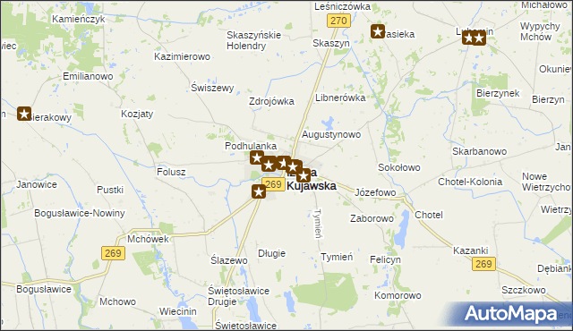 mapa Izbica Kujawska, Izbica Kujawska na mapie Targeo