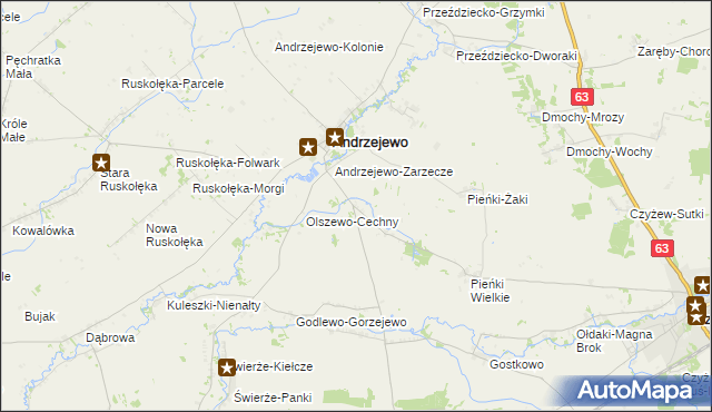 mapa Jabłonowo-Klacze, Jabłonowo-Klacze na mapie Targeo