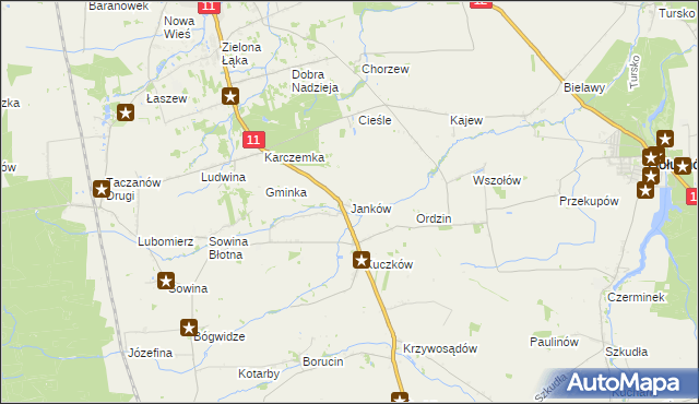 mapa Janków gmina Pleszew, Janków gmina Pleszew na mapie Targeo