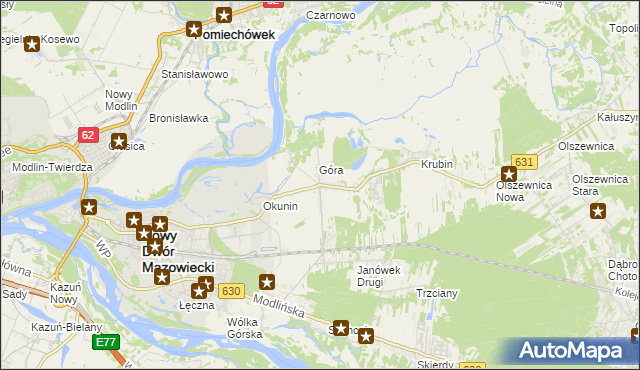 mapa Janówek Pierwszy, Janówek Pierwszy na mapie Targeo