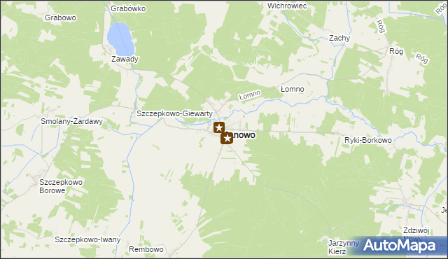 mapa Janowo powiat nidzicki, Janowo powiat nidzicki na mapie Targeo
