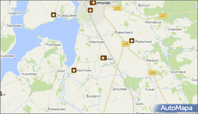 mapa Jarszewo, Jarszewo na mapie Targeo