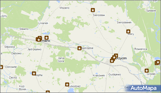 mapa Jastrzębie gmina Drzycim, Jastrzębie gmina Drzycim na mapie Targeo