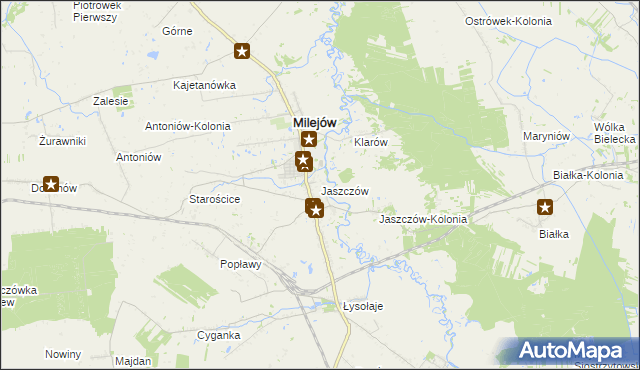 mapa Jaszczów, Jaszczów na mapie Targeo