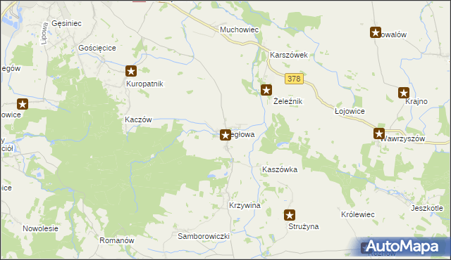 mapa Jegłowa, Jegłowa na mapie Targeo