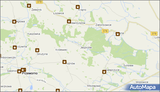 mapa Jeszkotle, Jeszkotle na mapie Targeo