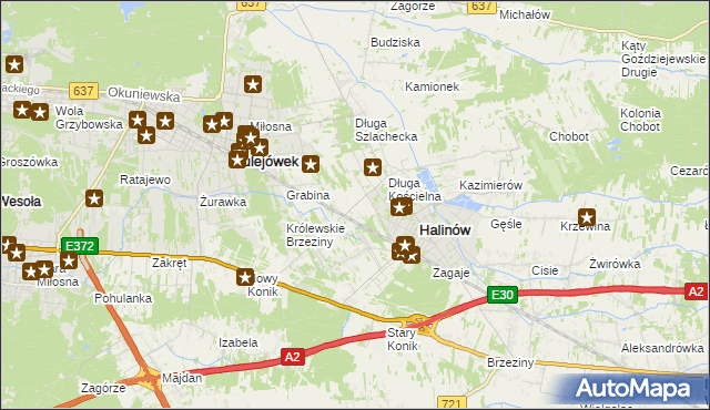 mapa Józefin gmina Halinów, Józefin gmina Halinów na mapie Targeo