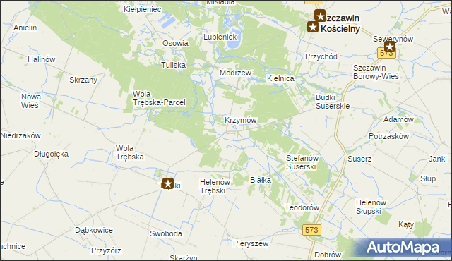 mapa Józefków gmina Szczawin Kościelny, Józefków gmina Szczawin Kościelny na mapie Targeo