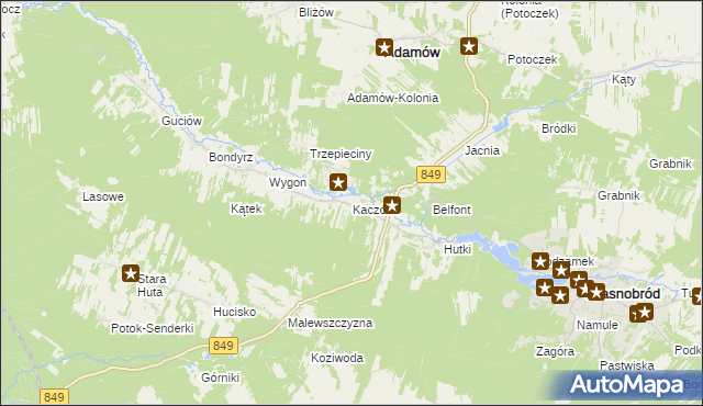 mapa Kaczórki, Kaczórki na mapie Targeo