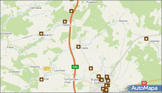 mapa Kalsk, Kalsk na mapie Targeo