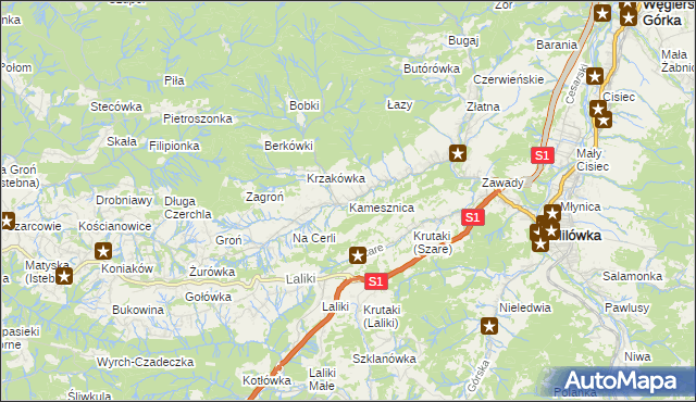 mapa Kamesznica, Kamesznica na mapie Targeo